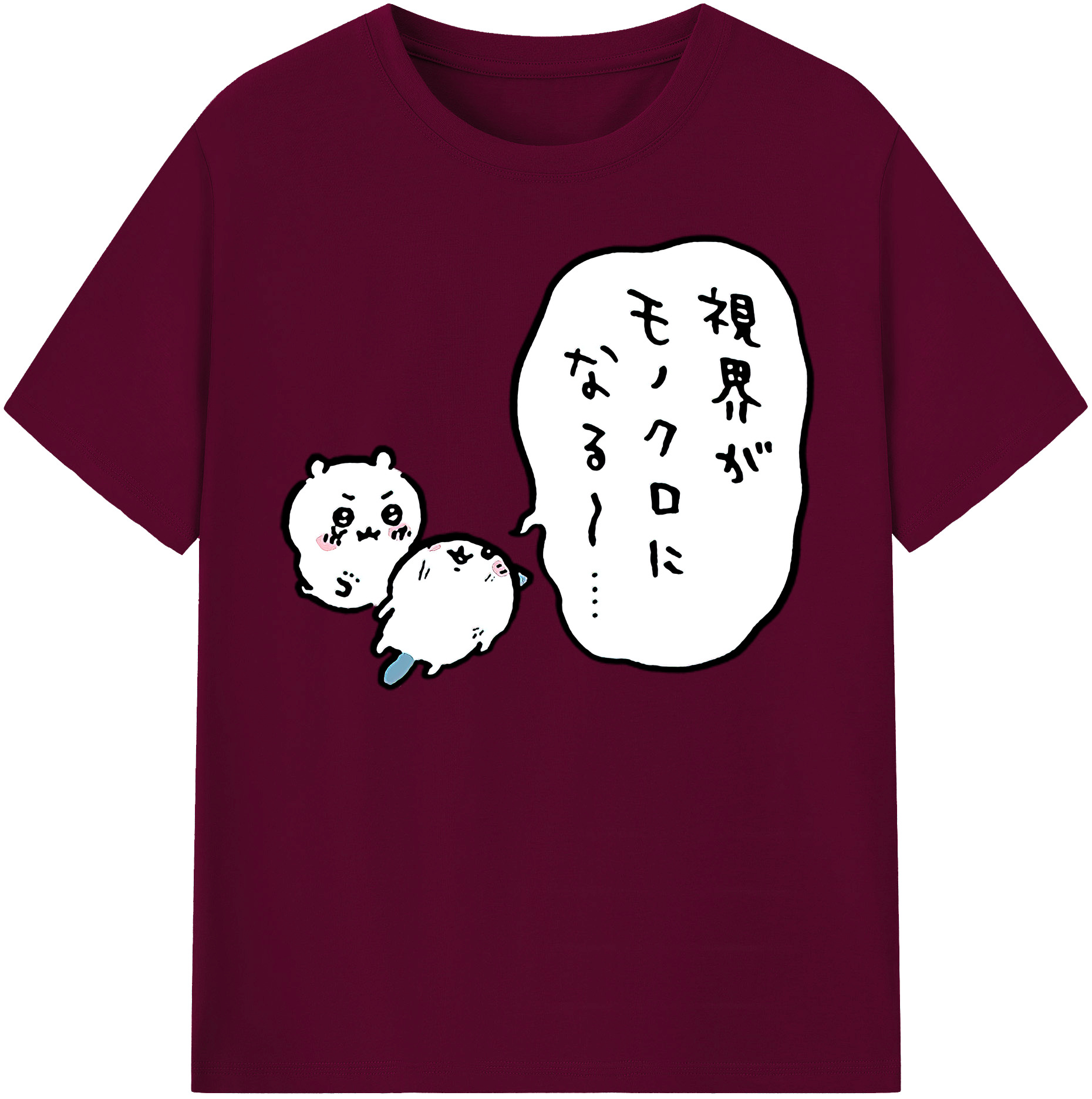 （画像用） ちいかわ ちいかわ Chii-kawa chiikawa レディースカジュアルプリントTシャツ（綿100％）